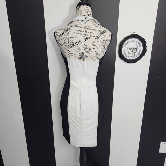 Wilsons Leather Black and White Mini Dress - Picture 4 of 6